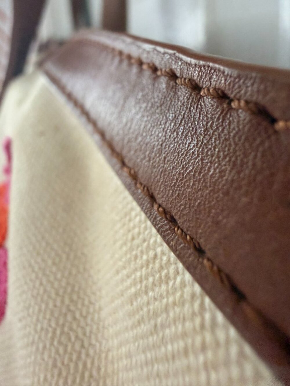 Boden Suzani embroidered canvas & leather bag | New Condition - Picture 7 of 8